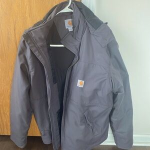 Carhartt men’s zipper winter jacket with button on hood. Full swing. Never worn.